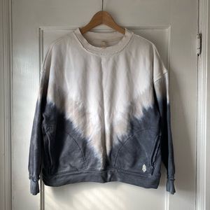 Free People Tie Dye Ombré Crew Sweatshirt